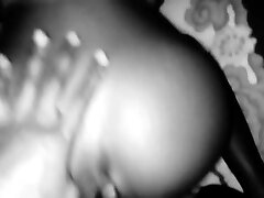 beautiful 18 yo Lets black man Cum on Her Smoothly-shaven Black booty and belly - Pussy and anal Internal Cumshot