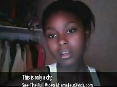 cute black teenage on cam