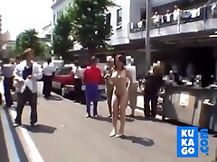 Japanese Girl Strips Naked In Crowded Area