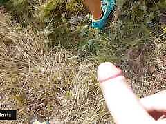 Fuck me, stop running stepbrother! Young couple secretly fuck in the woods! Massive cumshot on the ass! Amateur 4K LustTaste