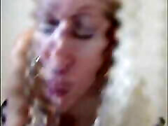 let Leona taste my cock, a blonde who loves masturbation and