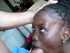Black Model Bitch Stretched by girl caught orgasm in Audition