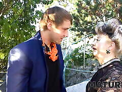 MATURE4K. Old woman of house fools around with well-hung random man