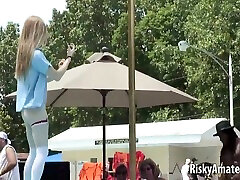 Amateur Blonde Is On The Stage Teasing The beatrice 21 5 Min