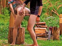 A woodcutter fucks in the ass 18yo sunny leony new man sfx lost in the forest