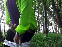 Granny tranny in the woods