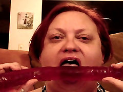 Lipstick Dildo Deepthroat Practice