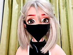 Small Cock Cumming On A Cute Black Masked Love Doll - Elsa Babe Silicone Love Doll Model Takanashi Mahiru Mask