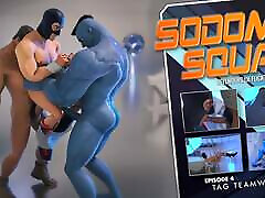 Superhero Twink Gets Double Penetrated By 2 Monster Cocks