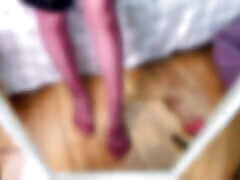 Glossy pantyhose feet and soles teaser