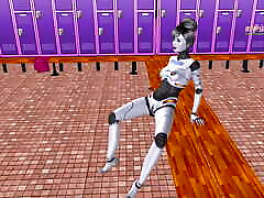 An Animated 3D Cartoon Porn Video - A Sexbot bbv sex com Girl Giving Sexy poses then Riding a mans dick in Reverse Cowgirl Position.