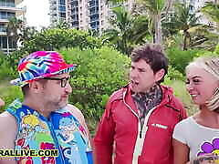 Beach Bunny Blondes Khloe Kapri & Chloe Temple Threesome in Front of Cuckold Sugardaddy - Immoral Live 4K