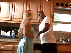 Interracial sex with Joclyn Stone a MILF with pussy hair