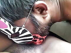 Tamil young girl licking