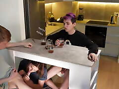 Twink Friends Had a Coffee Break and It Turned Into the Blowjob Under Table Twink Friends Had a Coffee Break and It Turned Into the Blowjob Under Table