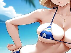 Cartoon Pics - Blonde in Bikini looking sexy