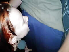 This tasty girl swallows an ejaculating big cock!