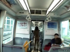 Subtitled Japanese vodeo bokep papua blowjob and streaking in train