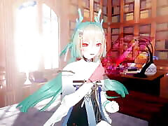 Aether Gazer Osiris Missionary hot m0m Hentai Mmd 3D Clear Blue Hair Color Edit Smixix