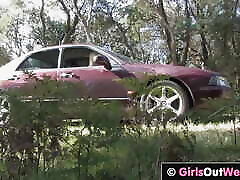 Hot small titted blonde gets fucked hard on new flash 59 car