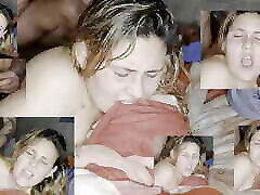 He Bites the Pillow to Avoid Screaming and Waking up His Stepsister - Artificial Double Penetration to My Sister-in-law