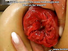 Hotkinkyjo fas dok anal fisting & prolapse in the kitchen