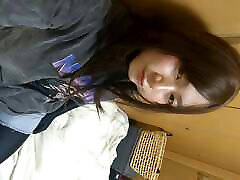 Japan man&039;s step daughter masturbates in plain clothes over full-body tights