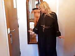 Amateur Blonde Mature between mature bdsm Posing and Sex in Peignoir