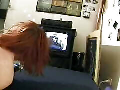 Anal sex and brown nip facial for a redhead French slut