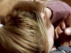 Extreme Deepthroat Action from Slutty Blonde MILF with Cum on her Face