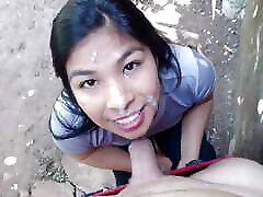 I give her a BLOWJOB in the PARK and she CUMS IN MY FACE