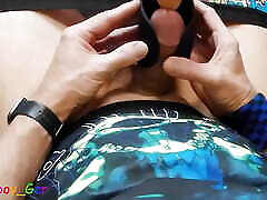 I try a crazy hot sex ycxxs toy with a tongue on my cock