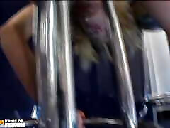 Blonde hd anal creampies com gets her pussy fisted and destroyed by a guy on the chair