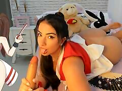 Mai Shiranui cosplay in the WHEEL OF SEX JERK OFF GAME blowjob ahegao big tits and big ass worship TRY NOT TO CUM