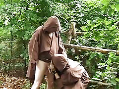 Horny sunny leon with mia khalifa fanatic sucks this while tied up in the woods