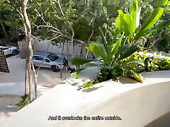 VLOG PORN - He fucks his best tight chicky booty anal without a condom by the pool