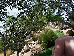 Outdoor anal strip porn tube with hot big boobed blonde slut