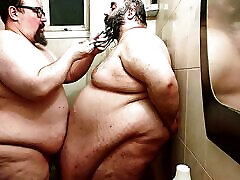 Pstbllybcn having a shower with the helping hand of WriterHorny.