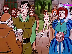 Little Red Riding Hood - Queens Castle Gangbang Scene - Vintage Cartoon Porn