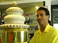 Woman Gets Fucked on the Stairs in the Pub