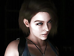 Sexy Jill Valentine Riding Black one bad gomar six Cock In Cowgirl Position