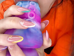 My stepsister fucks a monster cock and then sucks it off