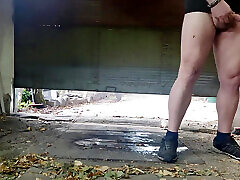 Cleaning the garage naked