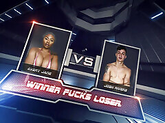 Curvy Ebony Babe Avery Jane Wrestles Josh Rivers