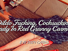 Dildo Fucking, Cocksucking Lady In Red indian chubby bhabhi Carmen 8 12 2024 CAM5