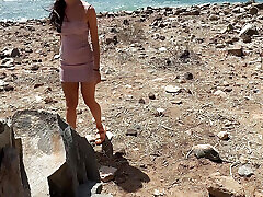 triple sex with blonde and brunette on hot teen real gangbang beach