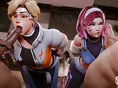 D.va getting hard fuck for cheating blowjob fack vide