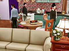 TV Show&039;s XXX Adaptation Series Friends vol.3 kedapatan mesum Orgy at Home