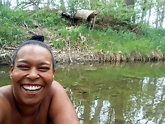 BLACK sucking while GOES SKINNYDIPPING IN A STREAM BLACK sucking while GOES SKINNYDIPPING IN A STREAM
