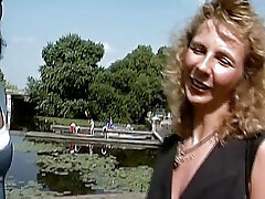 Two hot German bitches sucks big dick and share sperm